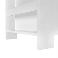 Book Nook Kids Toy Storage Box with Front Bookrack – White