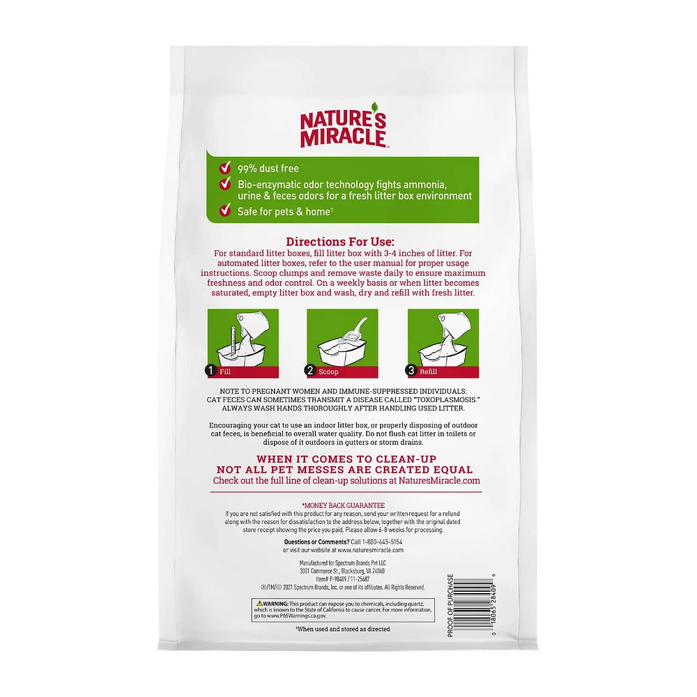 Nature’s Miracle Intense Defense Odour Control Litter, 20 Pounds, Odour Control