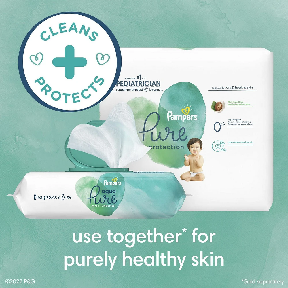 Pampers Aqua Pure Sensitive Baby Wipes 6X Pop-Top, 336CT