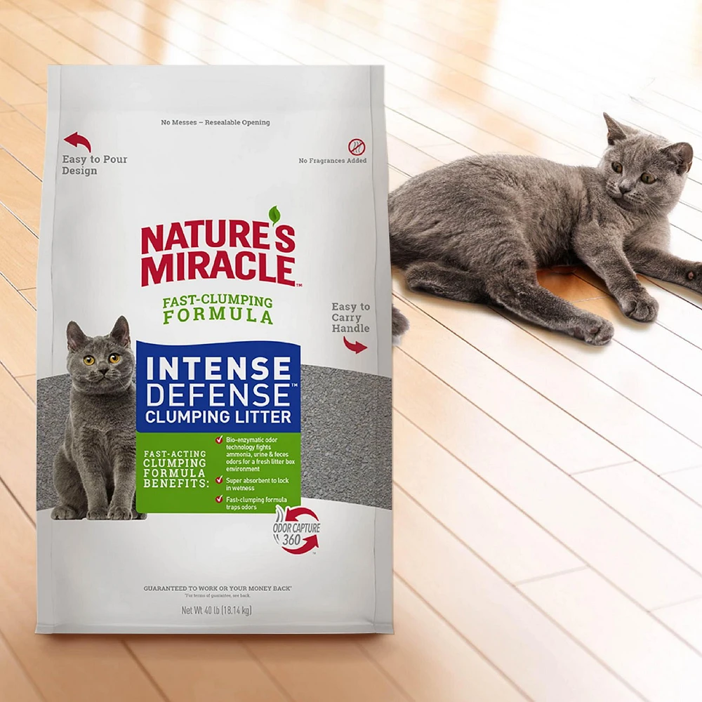 Nature’s Miracle Intense Defense Odour Control Litter, 40 Pounds, Odour Control