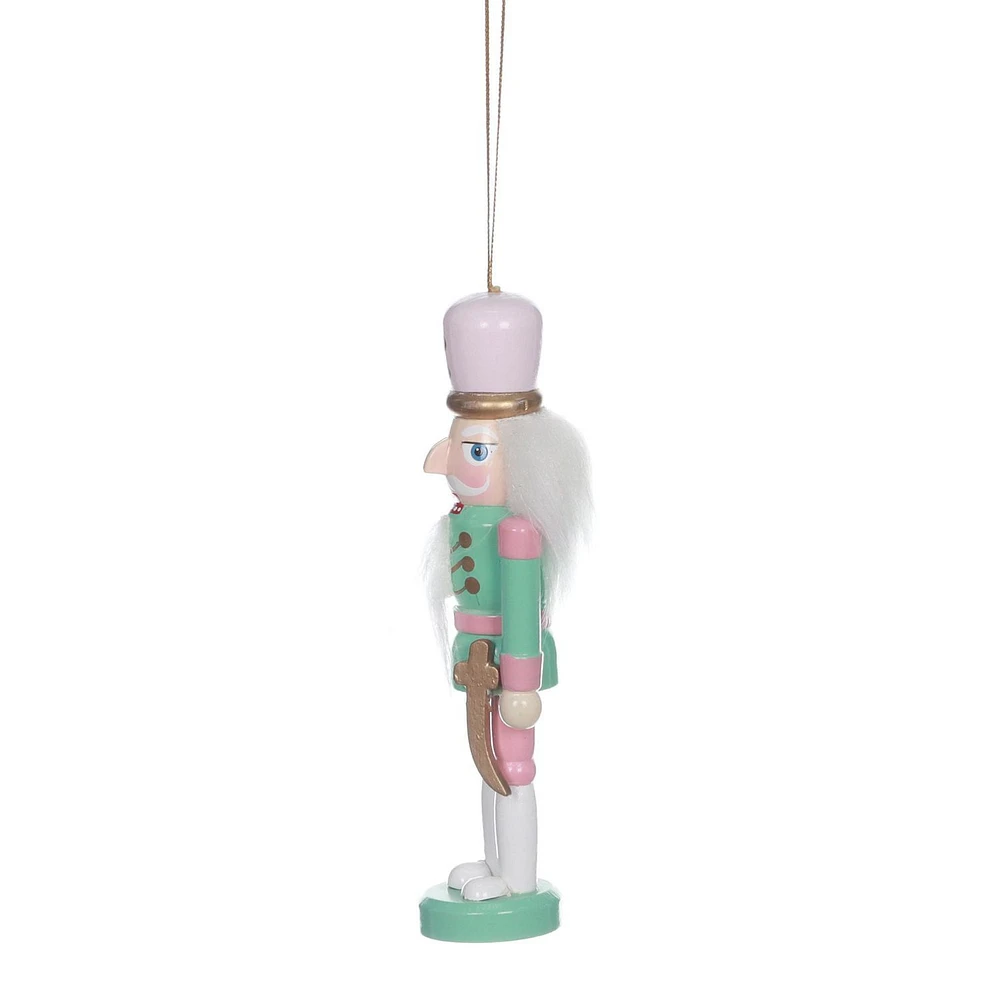 HOLIDAY TIME PINK HAT NUTCRACKER ORNAMENT