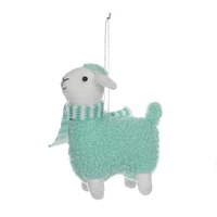 HOLIDAY TIME GREEN SHEEP ORNAMENT, GREEN SHEEP ORNAMENT