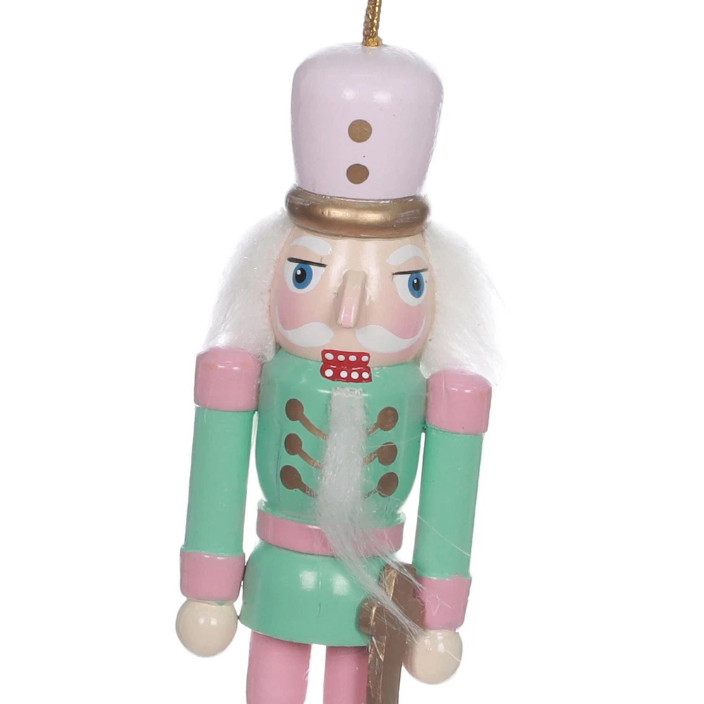 HOLIDAY TIME PINK HAT NUTCRACKER ORNAMENT