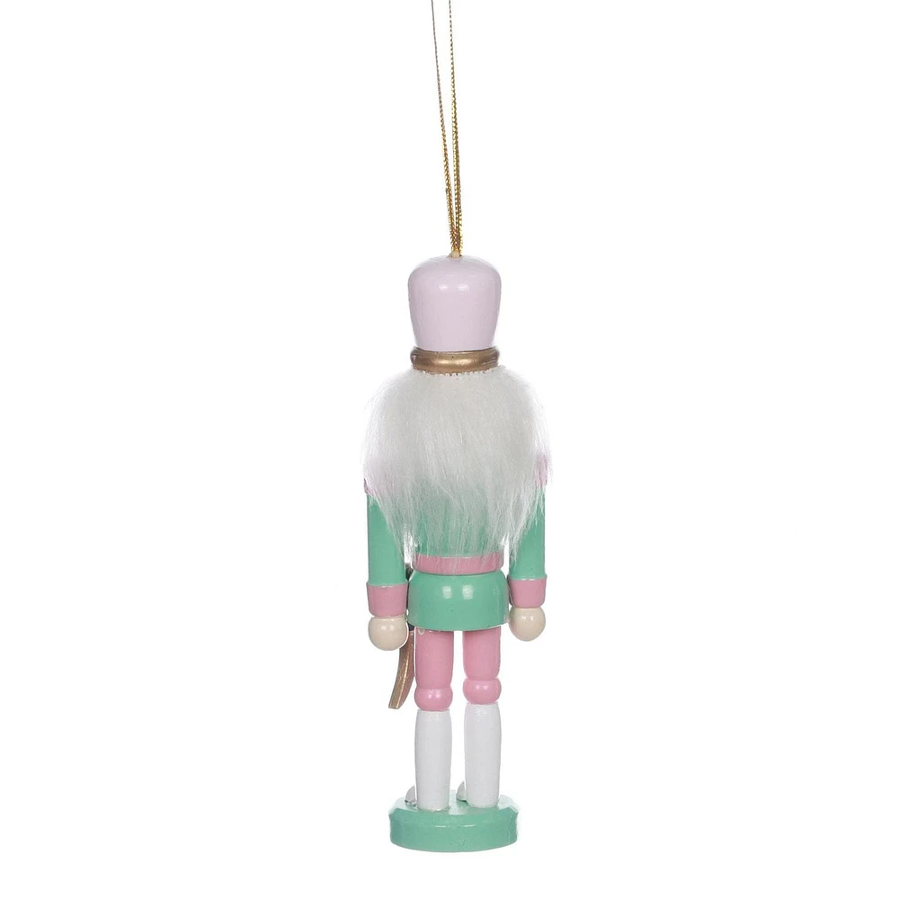 HOLIDAY TIME PINK HAT NUTCRACKER ORNAMENT