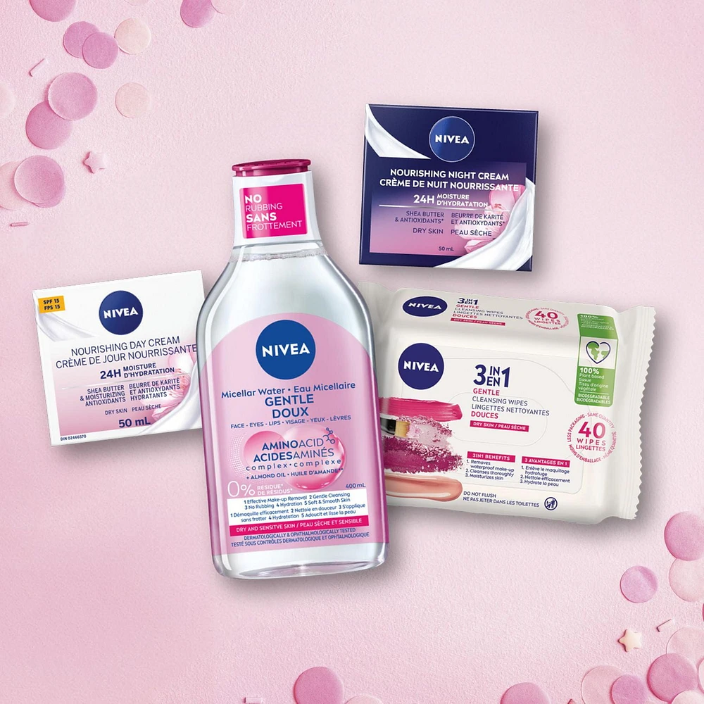 NIVEA Sentez-Vous Hydraté(e) Coffret cadeau de routine de soins de la peau
