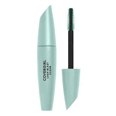 COVERGIRL Mascara Lash Blast Clean, formulé sans parabènes, sulfates, huile minérale et talc, infusé d'huiles d'argan et de marula, 100 % végétalien et sans cruauté envers les animaux Formule végétalienne