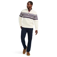 IZOD FAIRISLE Q-ZIP SWEATER