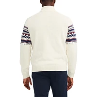 IZOD FAIRISLE Q-ZIP SWEATER