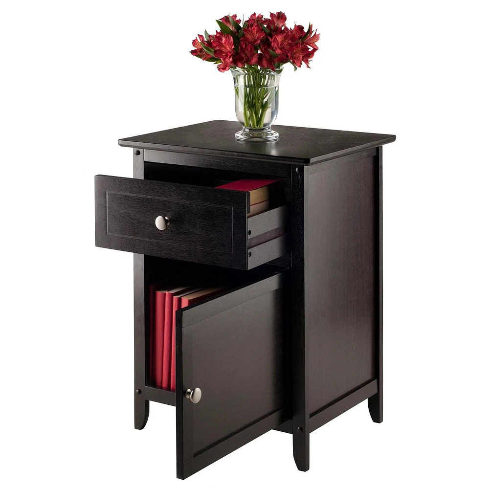 Night Stand Accent Table with Drawer