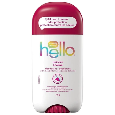 hello Unicorn Tween Deodorant, 24 Hour Odor Protection, No Aluminum + No Baking Soda, Vegan & Parabens Free