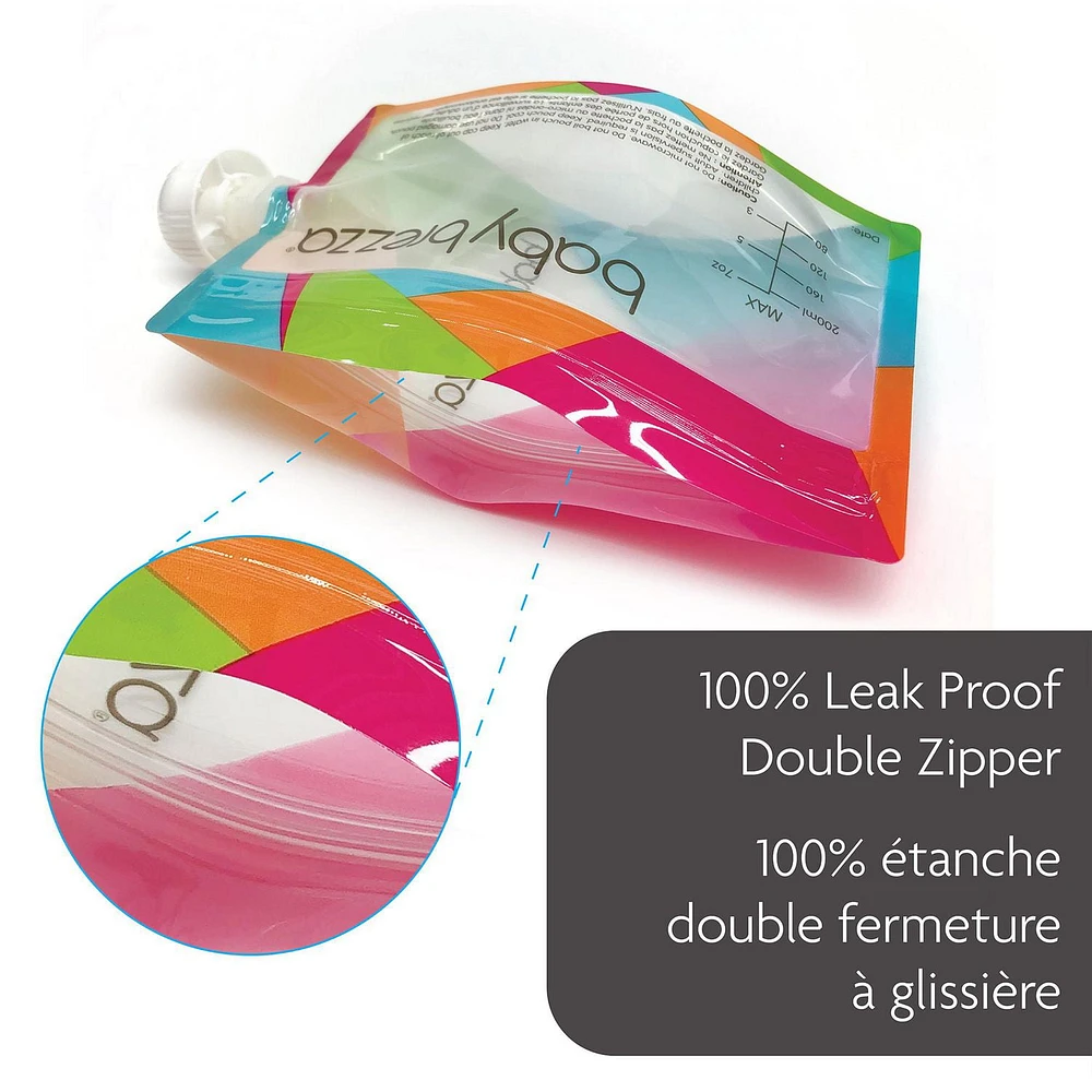 Pochettes réutilisables faciles à remplir et à nettoyer de Baby Brezza, pour la nourriture de bébé