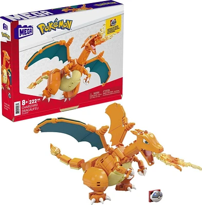 MEGA Pokémon Charizard Construction Set (222 pieces), Building Toys for Kids, Includes 210 Pieces, Ages 8+