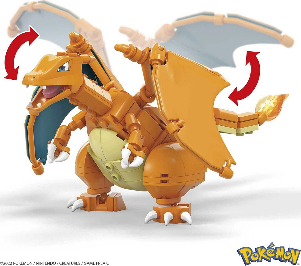 MEGA Pokémon Charizard Construction Set (222 pieces), Building Toys for Kids, Includes 210 Pieces, Ages 8+