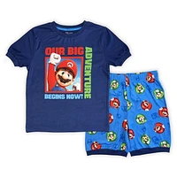 Super Mario Bros Ensemble pyjama 2 pièces pour garçon