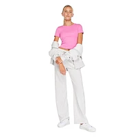 T-shirt côtelé coupe bébé No Boundaries pour femmes Tailles TP–TTG