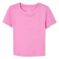 T-shirt côtelé coupe bébé No Boundaries pour femmes Tailles TP–TTG