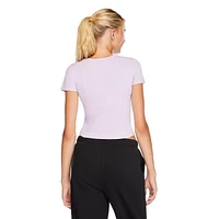 No Boundaries Women's Rib Baby Tee