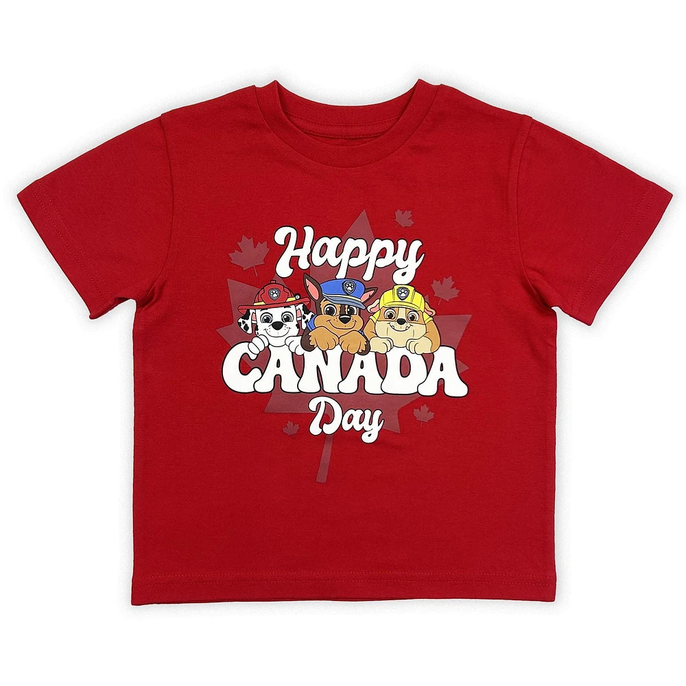 Paw Patrol Toddler boy`s basic printed tee shirt.
