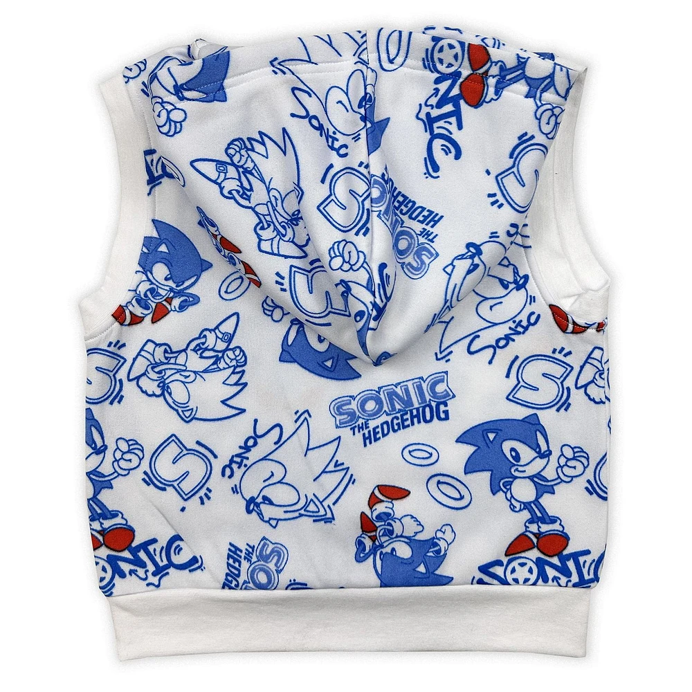 Sonic Boys hooded fleece  tank top.