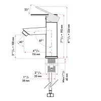 The akuaplus® square Single-Hole Lavatory Faucet.