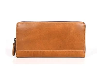 Tolredo Leather, Rhea, Light Brown, Zipper Clutch