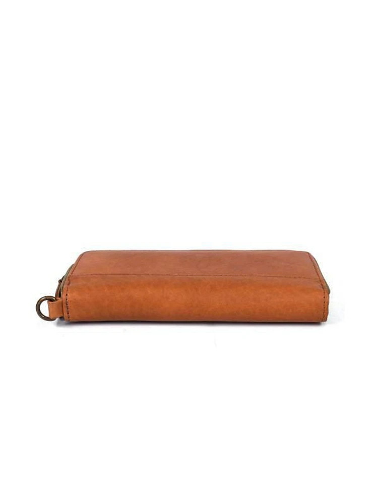 Tolredo Leather, Rhea, Light Brown, Zipper Clutch