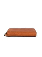 Tolredo Leather, Rhea, Light Brown, Zipper Clutch