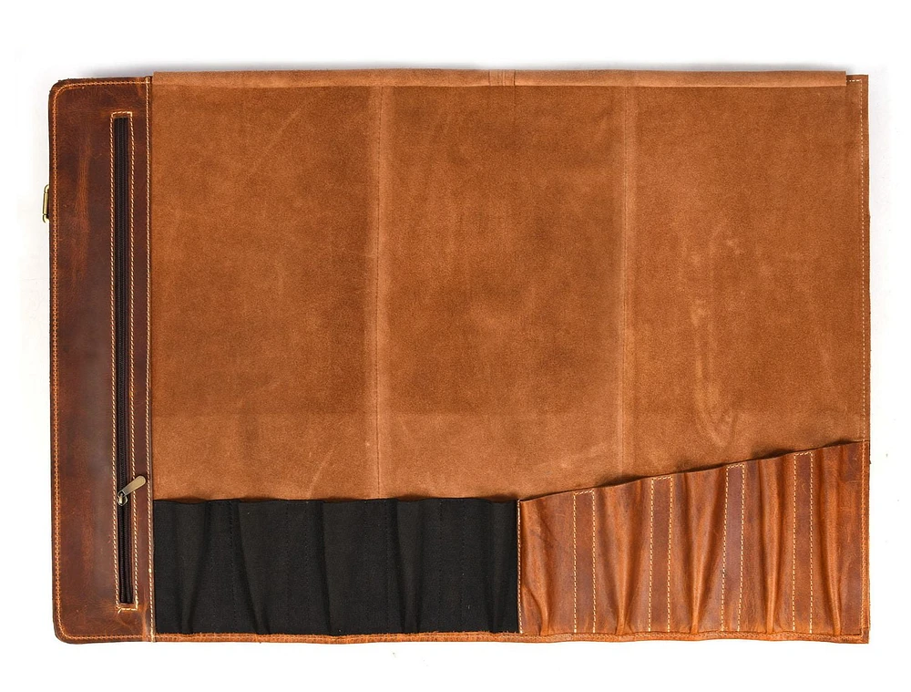 Tolredo Leather, Torino Ranch, Hazlenut Brown, Leather Knife Roll