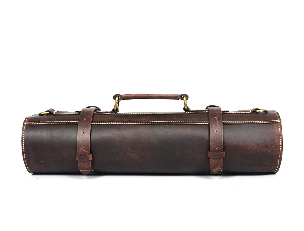 Tolredo Leather, Torino Ranch, Walnut Brown, Leather Knife Roll