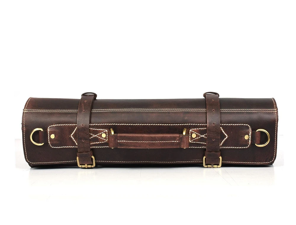 Tolredo Leather, Torino Ranch, Walnut Brown, Leather Knife Roll