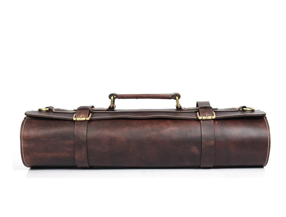 Tolredo Leather, Torino Ranch, Walnut Brown, Leather Knife Roll