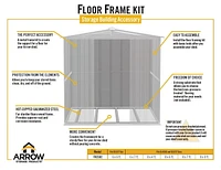 Arrow Classic Steel Storage Shed, 8x8, Flute Grey