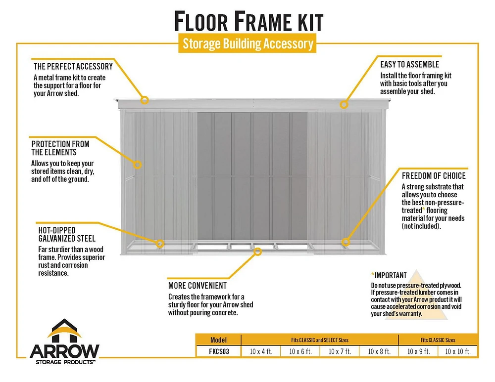 Arrow Classic Metal Shed, 12 x 17, Flute Grey