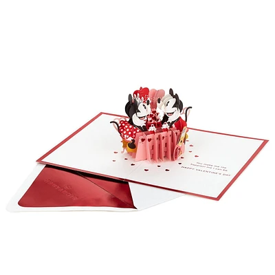 Hallmark Signature Paper Wonder Disney 3D Pop-up Valentine's Day Card for Husband, Wife, Boyfriend, Girlfriend (Mickey Mouse & Minnie Mouse)