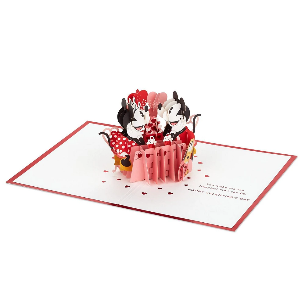 Hallmark Signature Paper Wonder Disney 3D Pop-up Valentine's Day Card for Husband, Wife, Boyfriend, Girlfriend (Mickey Mouse & Minnie Mouse)