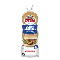 POM® Ultra Soft Hamburger Buns, Pack of 6