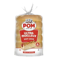 POM® Ultra-Soft™ Hot Dog Buns, Pack of 6