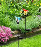 Hometrends Solar Orange Calla Lighting Stake