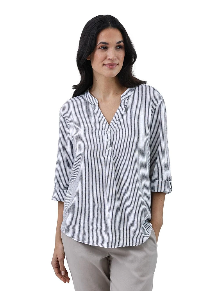 CHAPS LS LINEN RAYON