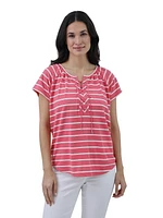 CHAPS LACE UP TOP