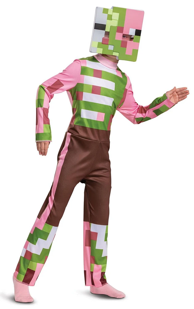 Disguise Minecraft Zombie Pigman Child Costume