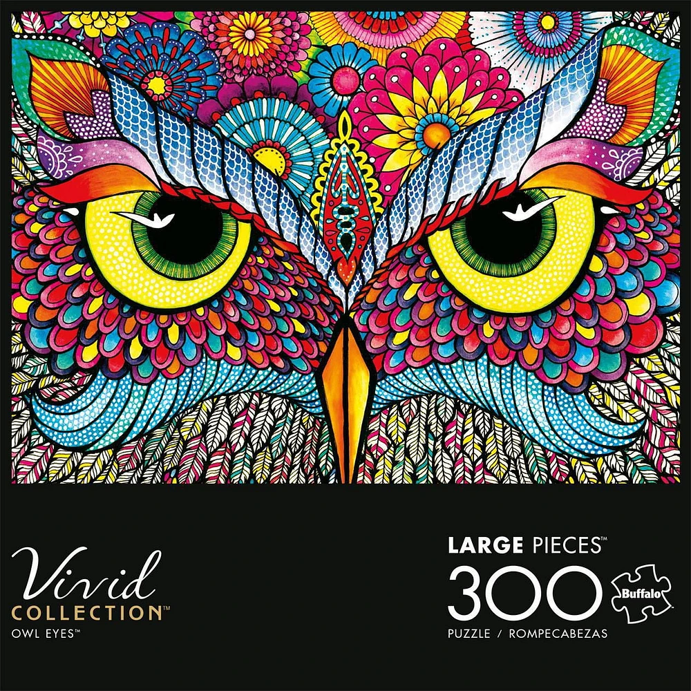 Buffalo Games - Vivid Collection - Owl Eyes - 300 Piece Jigsaw Puzzle