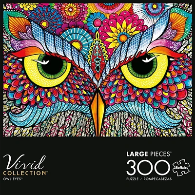 Buffalo Games - Vivid Collection - Owl Eyes - 300 Piece Jigsaw Puzzle