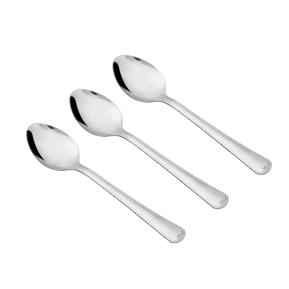 Mainstays 3-Piece Lace Pattern Dinner Spoons Silver, MS Lace Dinner Spoons