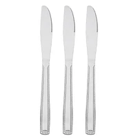 Mainstays 3-Piece Lace Pattern Dinner Knives Silver, MS Lace Dinner Knife