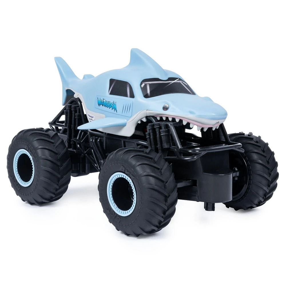 Monster Jam, Official Megalodon Remote Control Monster Truck, 1:24 Scale, 2.4 GHz, for Ages 4 and Up