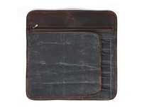 Tolredo Leather, Iris, Charcoal Grey, Leather Knife Roll