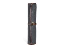 Tolredo Leather, Iris, Charcoal Grey, Leather Knife Roll