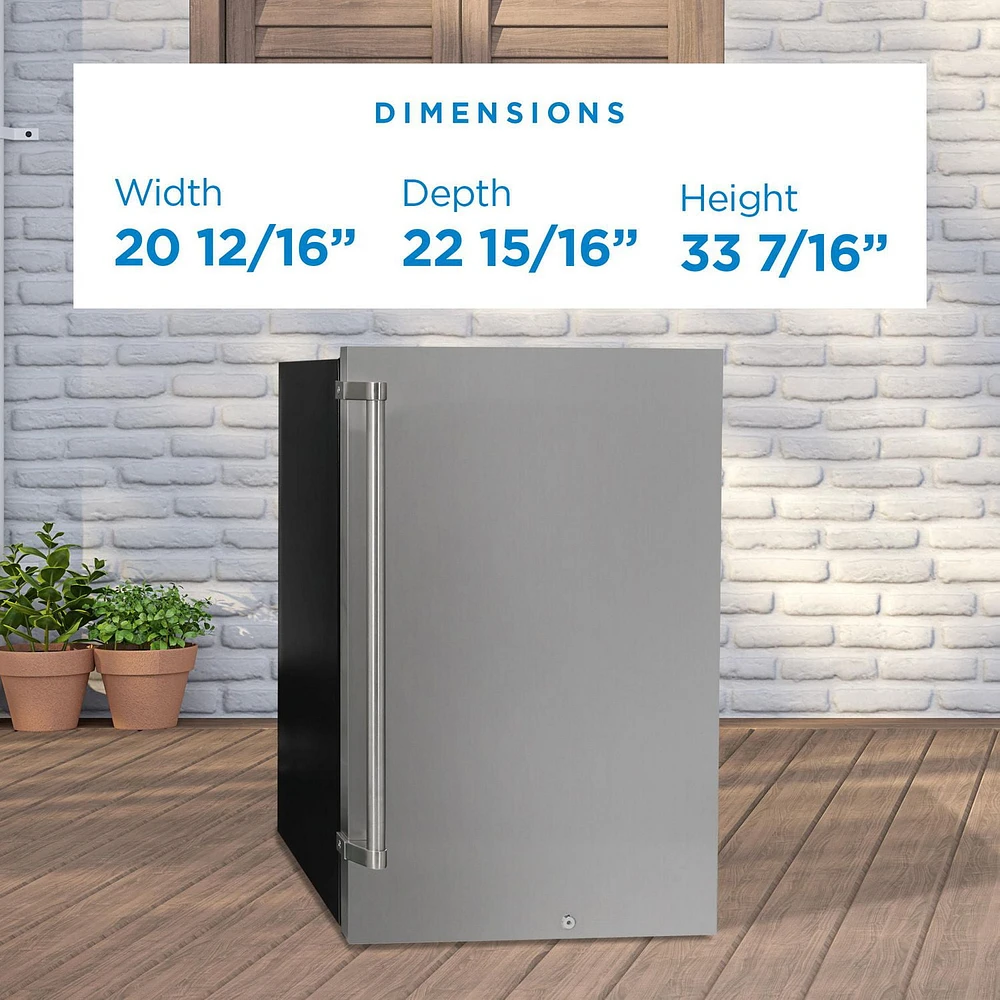 Danby DAR044A1SSO 4.4 cu. ft. Outdoor Fridge in Stainless Steel