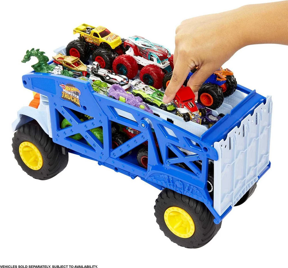 Hot Wheels Monster Trucks Monster Mover Rhino Hauler, Gift for Kids 3 Years & Up